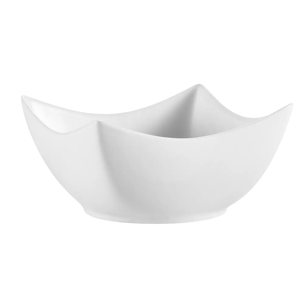 CAC China SHA-B6 Soup Bowl, 16 Oz., 5-1/2"L x 5-1/2"W x 3"H, Square Porcelain, Super White - Dozen