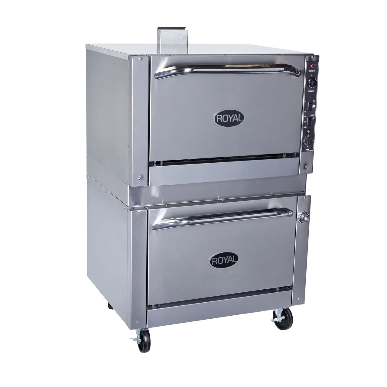 Royal Range of California RR-36-DS Restaurant Type Gas Oven w/ 2 Standard Ovens