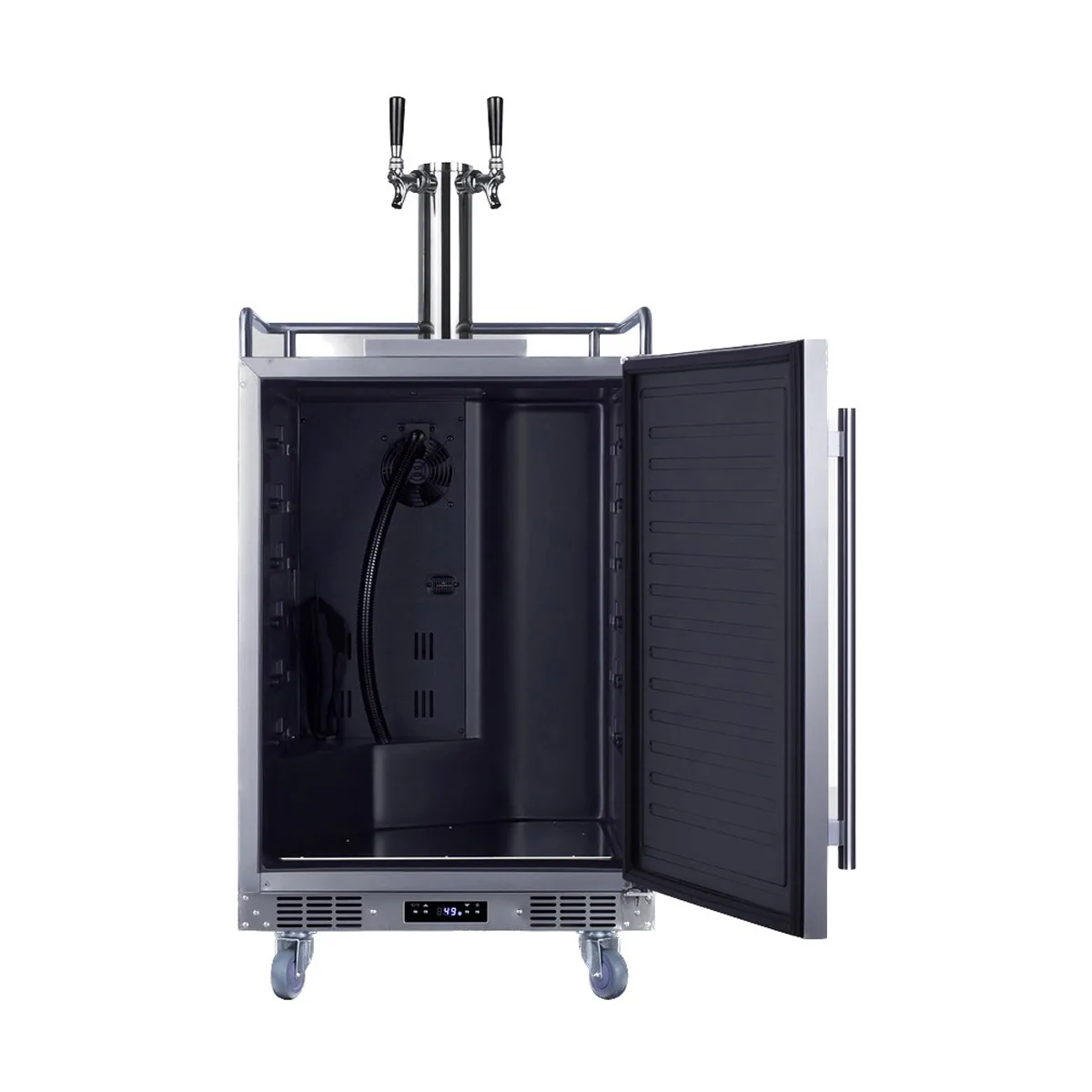 Summit SBC682WKDTWIN – 24" Wine Keg Cooler, 5.6 cu ft, 3 × 1/6‑Barrel Kegs, Twin Tap, +34°‑+68°F