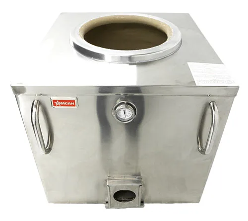 Omcan USA 47438 (47438) 24" X 24" Stainless Steel Charcoal Tandoor Clay Oven