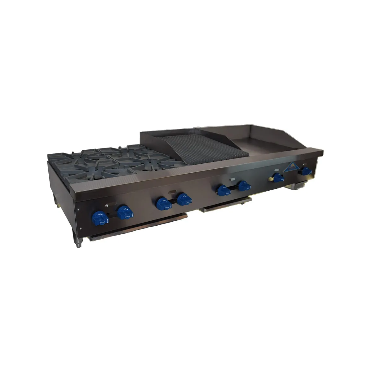 Comstock-Castle FHP72-4RB 72" Countertop Gas Radiant Charbroiler / Hotplate Combo, 196.000 BTU