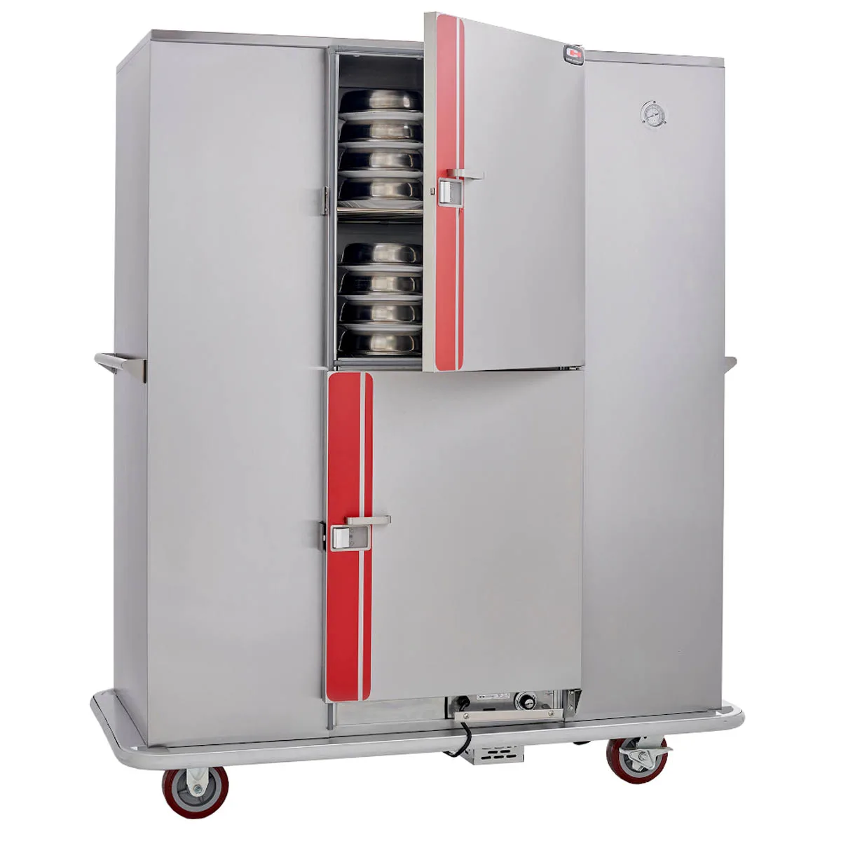 Carter-Hoffmann BB200D 73"-78" 1-Door Banquet Cabinet, Mobile Insulated Steel, 200 Plate Capacity