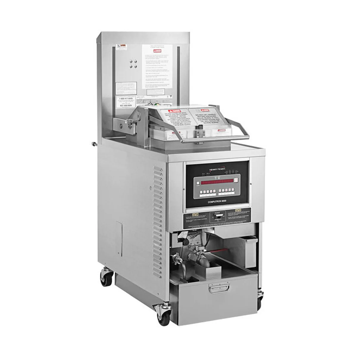 Henny Penny PFG690.09 Gas Pressure Fryer w/ 130-lb Oil Capacity, Rectangular Frypot, 12 PSI