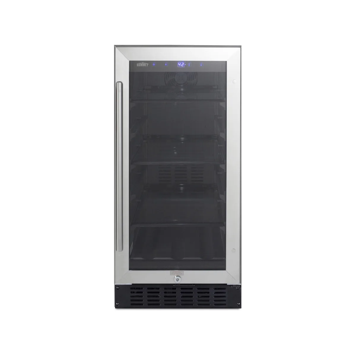 Summit ALBV15CSS Undercounter Beverage Center w/ Glass Door, 2.3 cu.ft