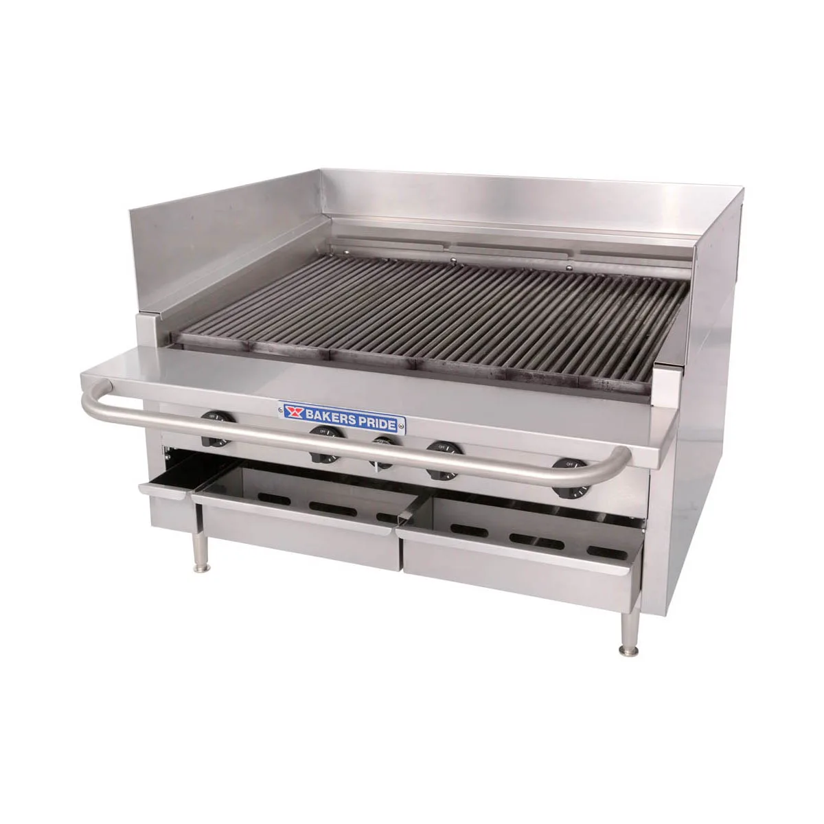 Bakers Pride L-36RS-C 36" Low Profile Countertop Gas Radiant/Lava Rock Charbroiler,105.000 BTU