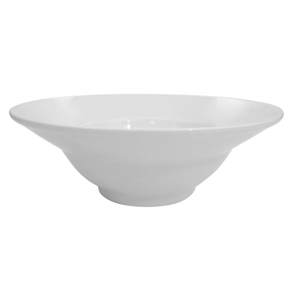 CAC China MXB-15 - White Porcelain Bowl, 15" Dia x 5.25" H, 98 oz, Oven & Microwave Safe
