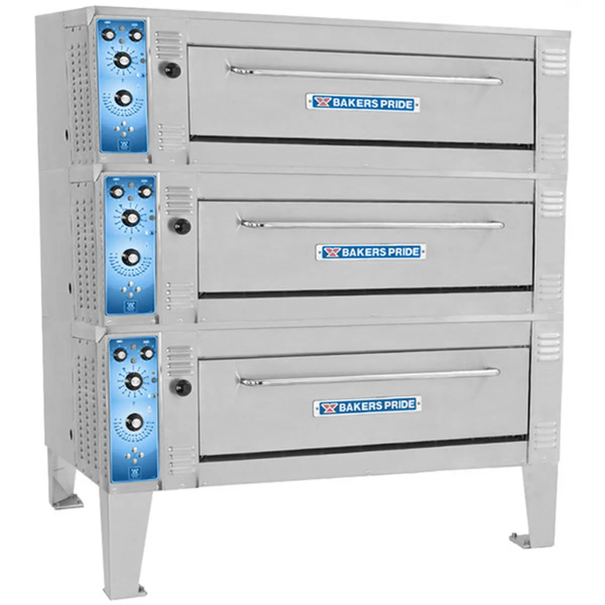 Bakers Pride ER-3-12-3836 55" Electric Bake/Roast 3-Deck Oven w/ Infinite Controls, 140°F - 550°F