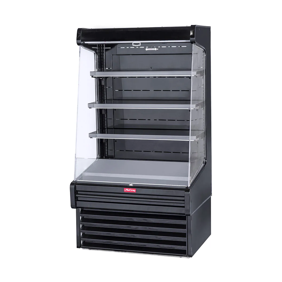 Howard-McCray SC-OD30E-4-SW-B 51" Horizontal Multi-Purpose Open Merchandiser in Black, Self-Contained