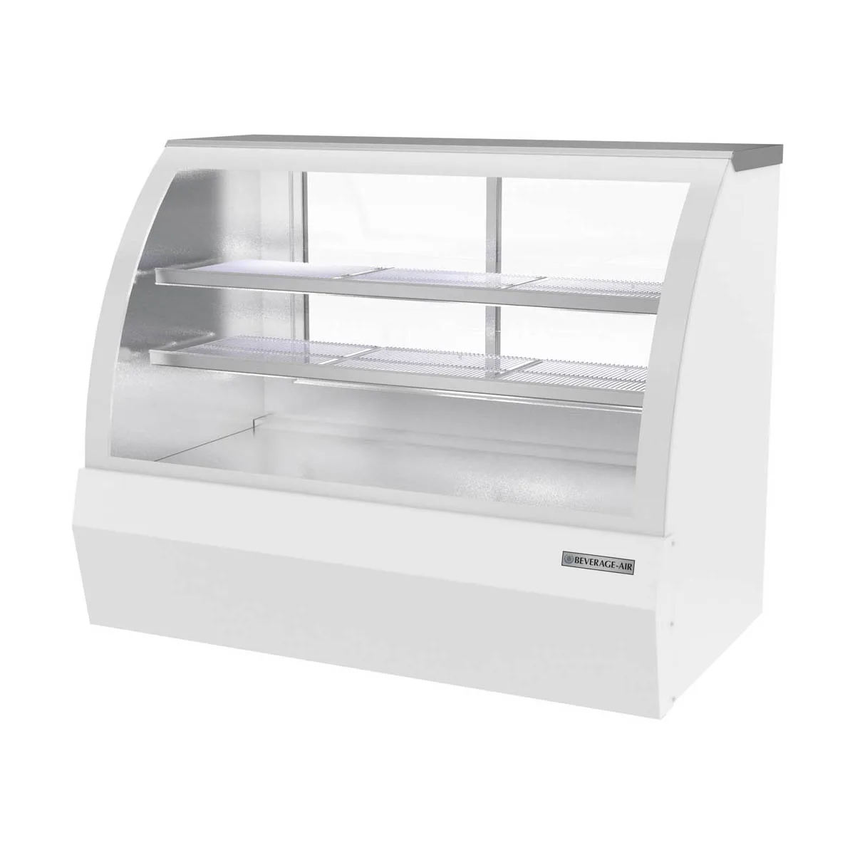 Beverage Air CDR5HC-1-W-D 60 1/4" Curved Glass White Dry Bakery Display Case, 17 cu. ft.
