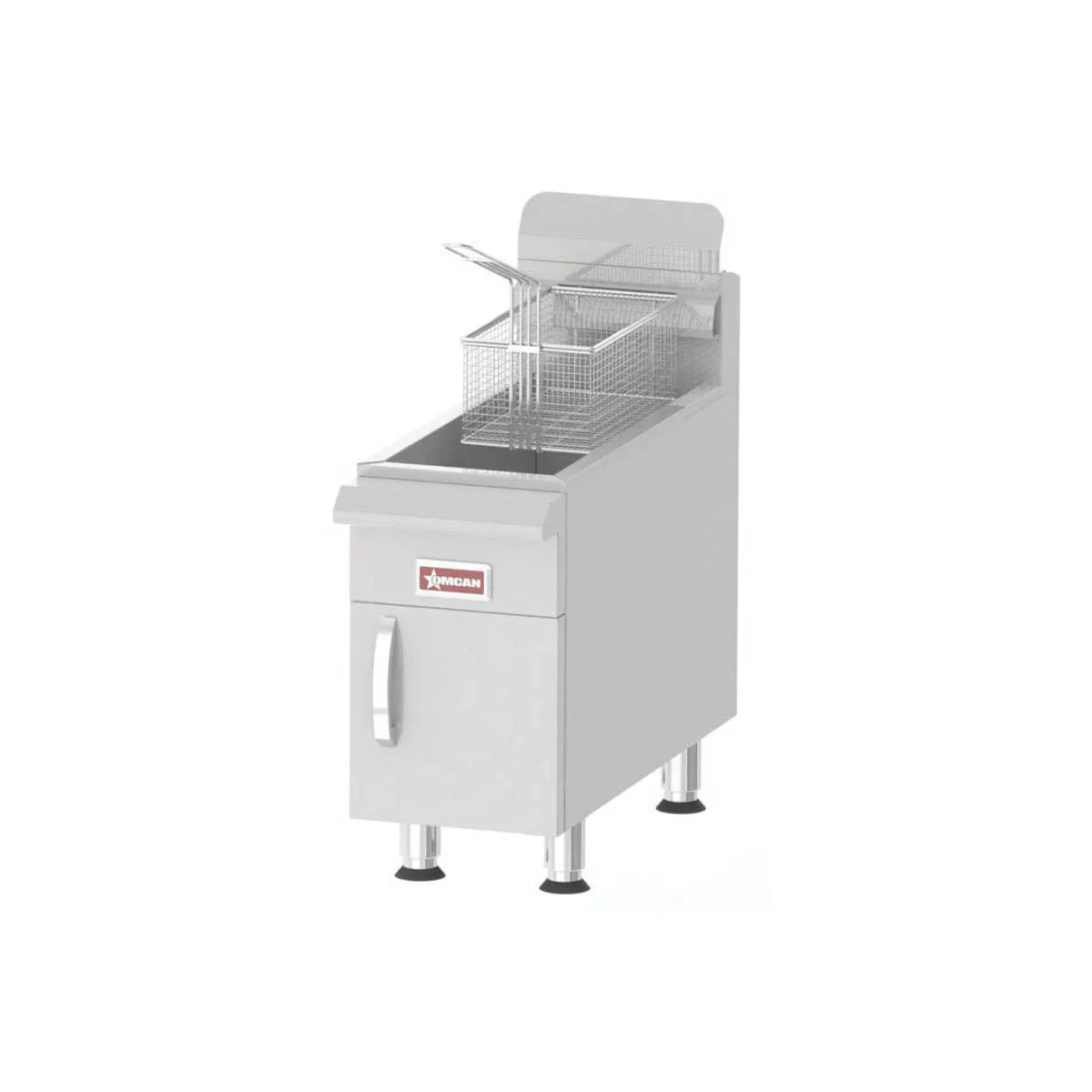 Omcan USA 43086 Full Pot Countertop Gas Fryer w/ 15-lb Capacity, 1 Basket, 2 Burners, Natural Gas