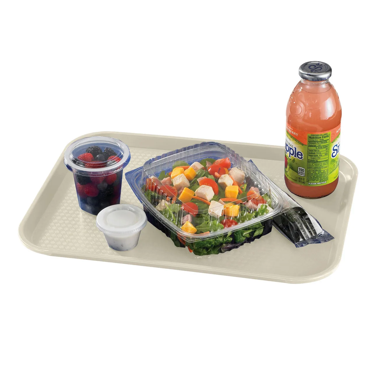 Cambro 1216FF106 Fast Food Tray, 12" x 16" Polypropylene, Peach, NSF, Dishwasher Safe, Made in USA