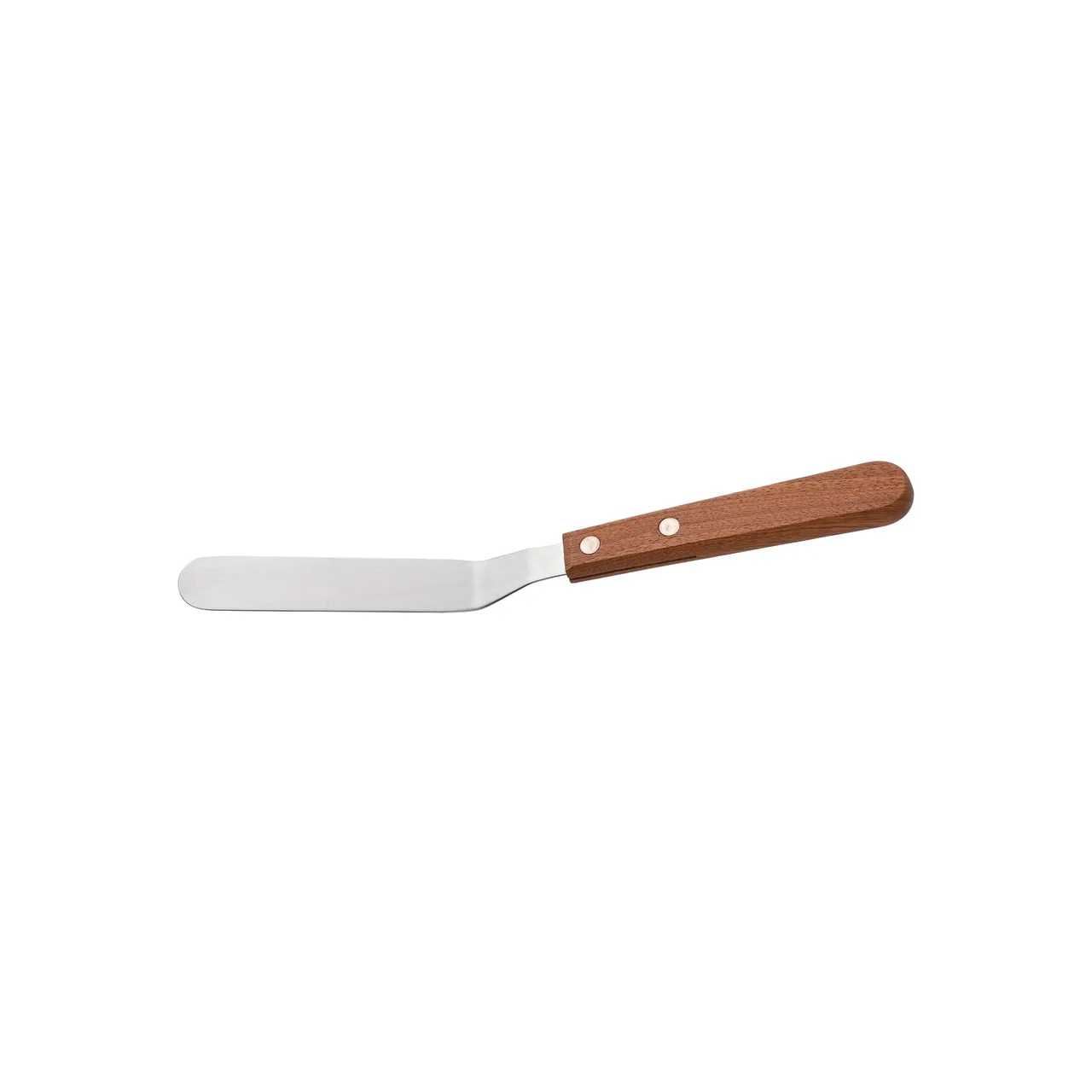 CAC China TNRW-3SP Commercial Spatula, 3-1/2"L, Stainless Steel with Wood Handle