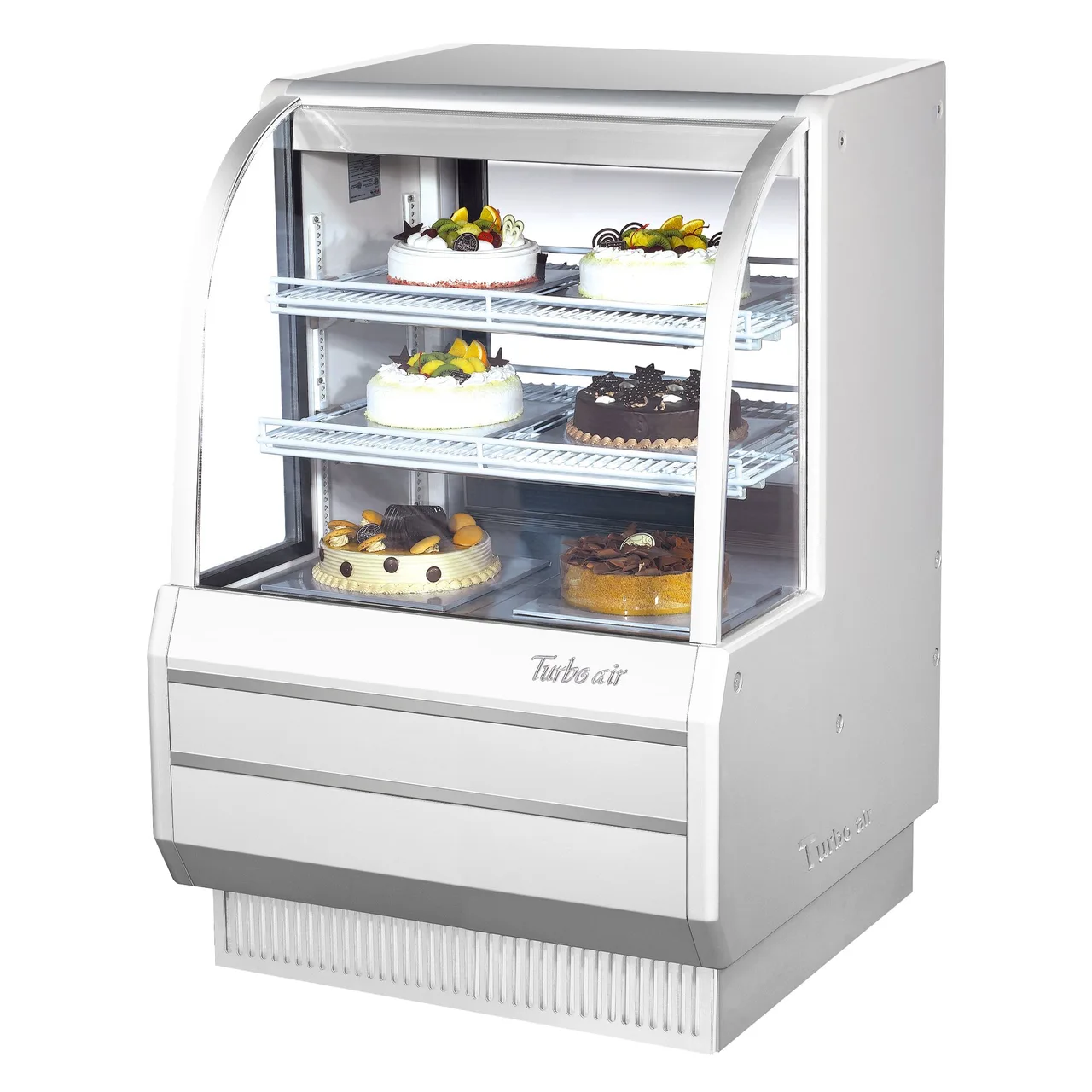 Turbo Air TCGB-36DR-W(B) 36" Full Service Non-Refrigerated Bakery Display Case