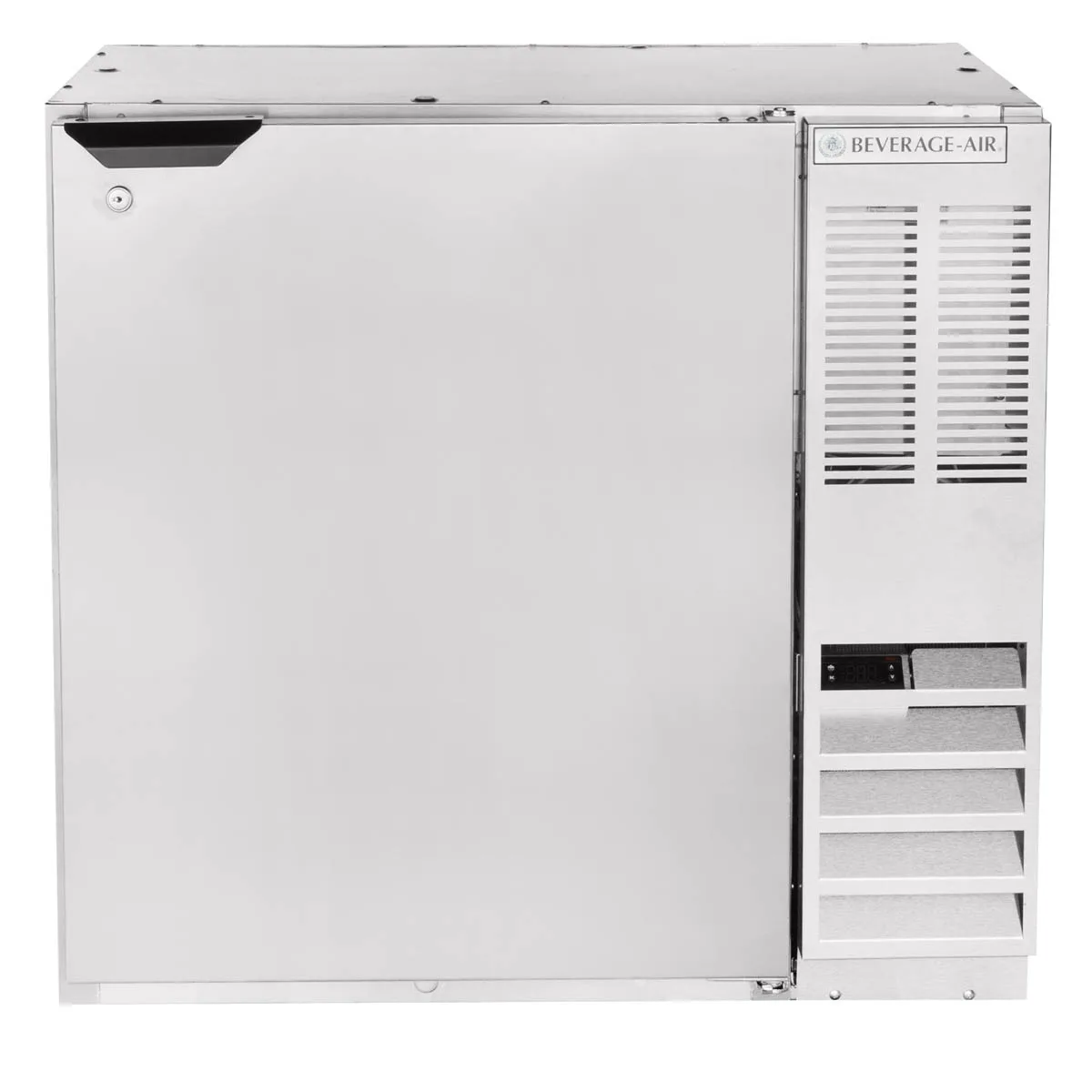 Beverage Air BB36HC-1-S 36" 1 Section Black Back Bar Cooler with Solid Door