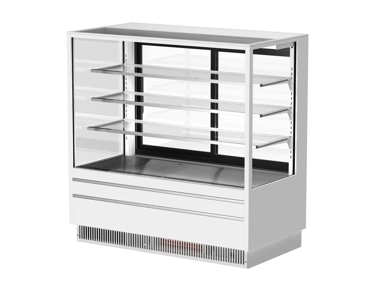 Turbo Air TCGB-60UF-4S-W(B)-N-PB 60" Refrigerated Bakery Display Case, 30.3 cu.ft, R‑290, 115V