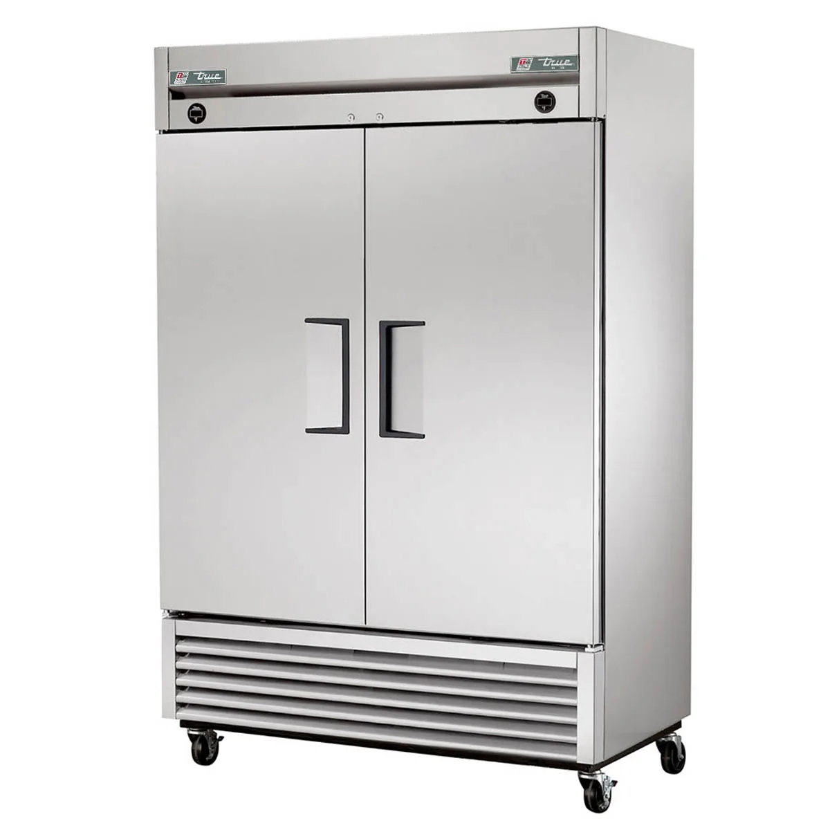 True T-49DT-HC 54" 2-Section Reach-In Refrigerator Freezer Combo w/ 2 Solid Doors