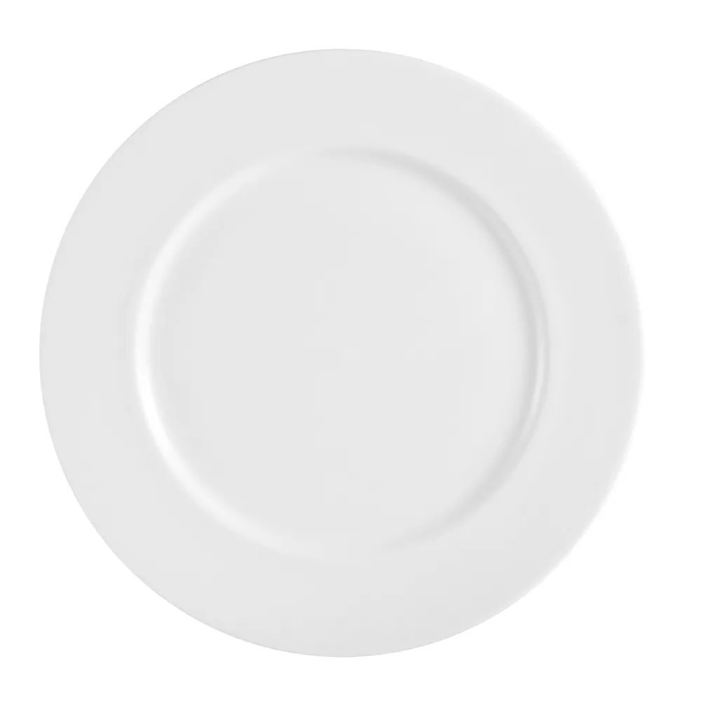 CACChina MAJ-21 Majesty Plate – 12" Dia. x 1" H Round Bone White Bone China, Dishwasher Safe-1 Dozen