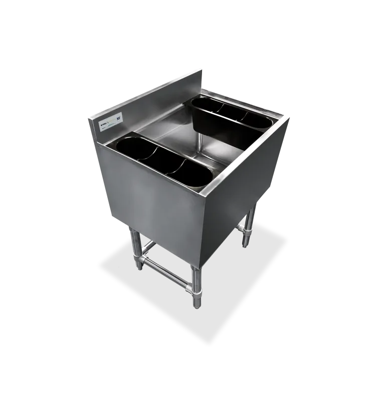 Steel Works SWIB181212 Underbar Ice Chest, 18-1/2" X 12" X 33 1/8"H