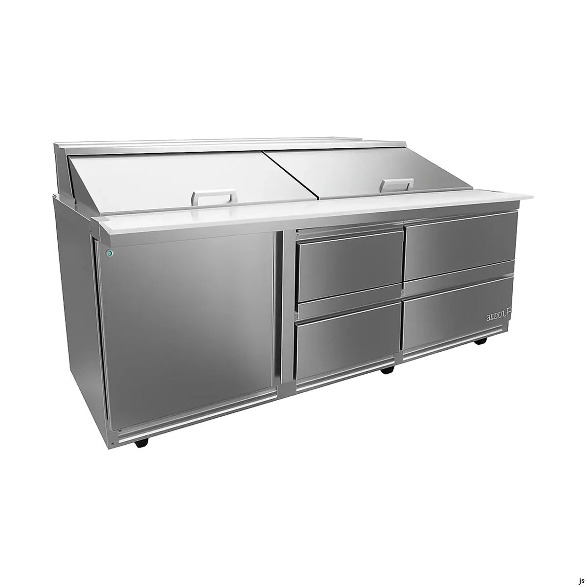 Asber APTM 72 30 D4 P 72" Mega Top Sandwich and Salad Prep Table w/ 4 Drawers & 1 Door, 30 Pans
