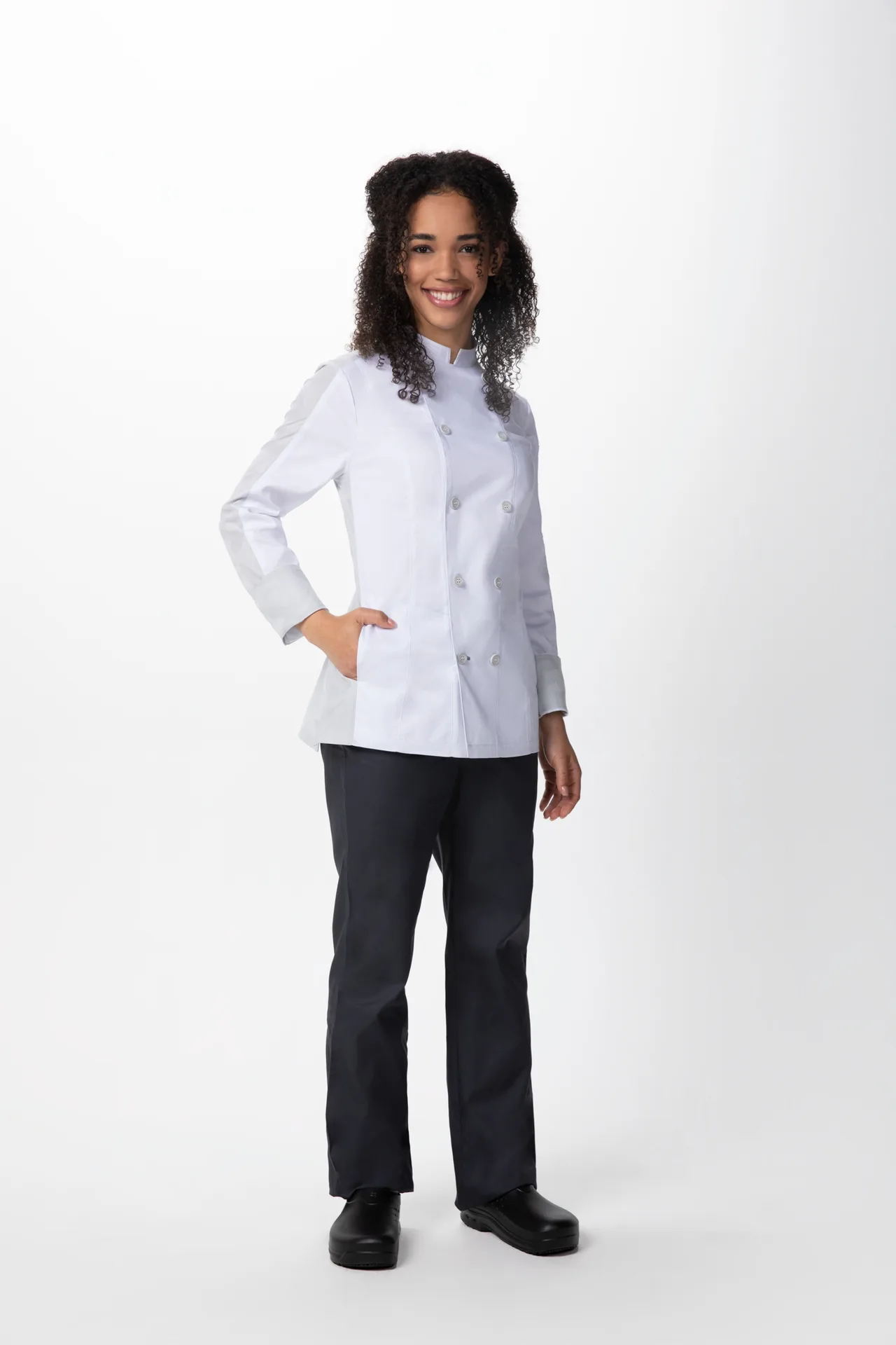 Chef Works CBN01W-WHT-2XL Mojave Double‑Breasted Chef Coat, 2XL, Thermometer Pocket