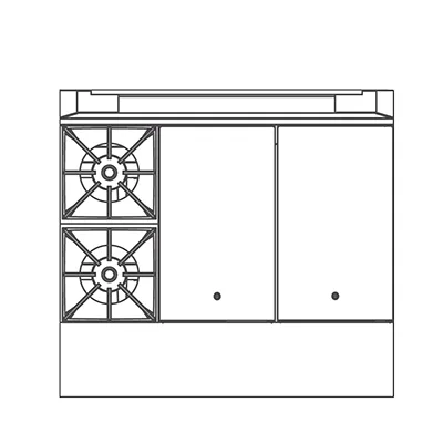 Southbend P36N-BHH 36" Gas Heavy Duty Range w/ (2) Open Burners, (2) Hot Top, Modular Base, 134.000 BTU