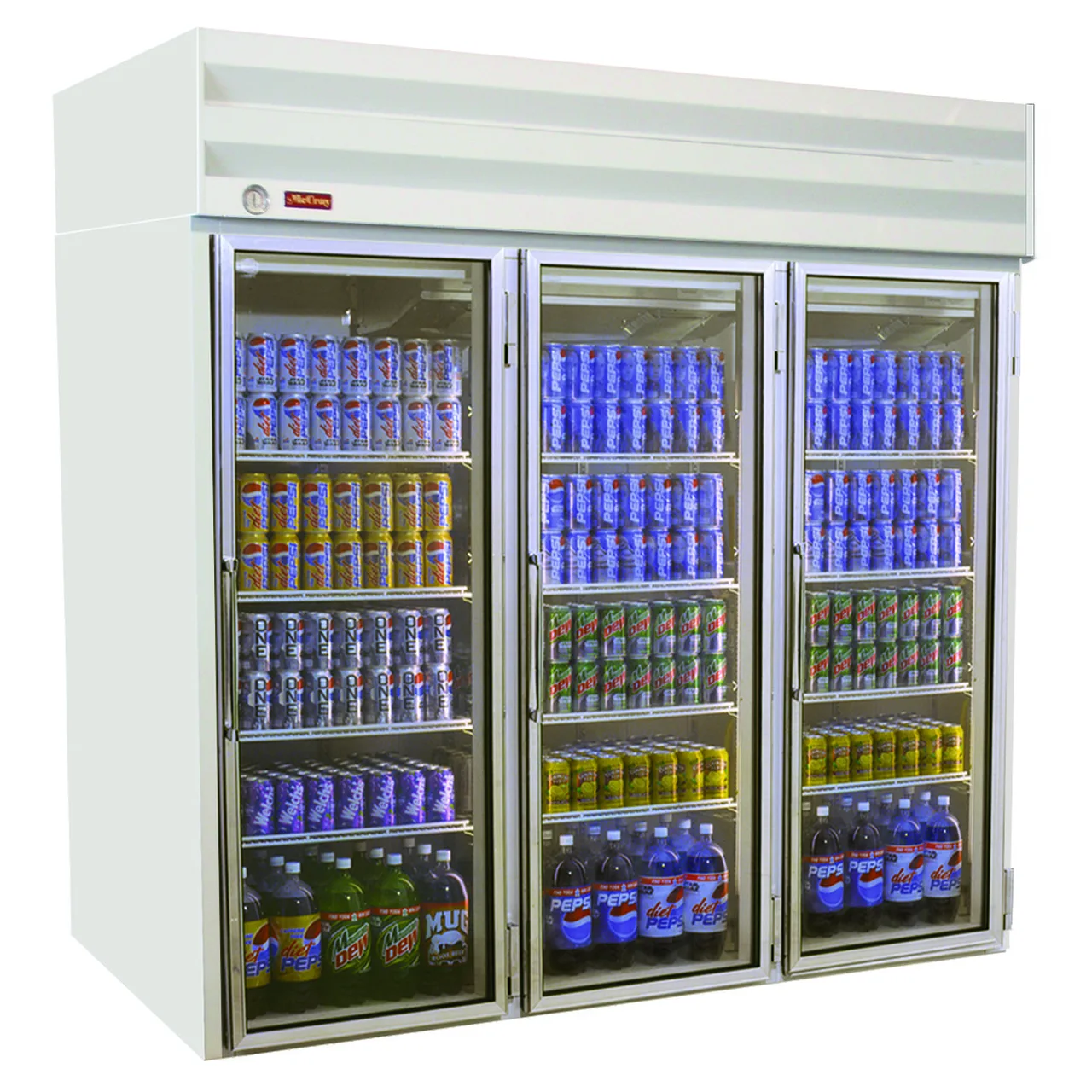 Howard-McCray GF75-FF 78" 3 Glass Door Merchandiser Freezer in White, 75 cu. ft.