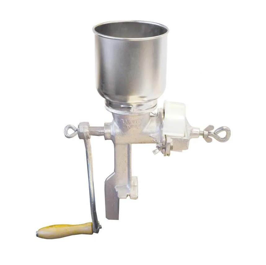 Omcan USA 41158 Food Mill, 15½"×11"×14¾" Crank, Course‑to‑Fine Grind, Cast Iron, Clamps 1½" Thick