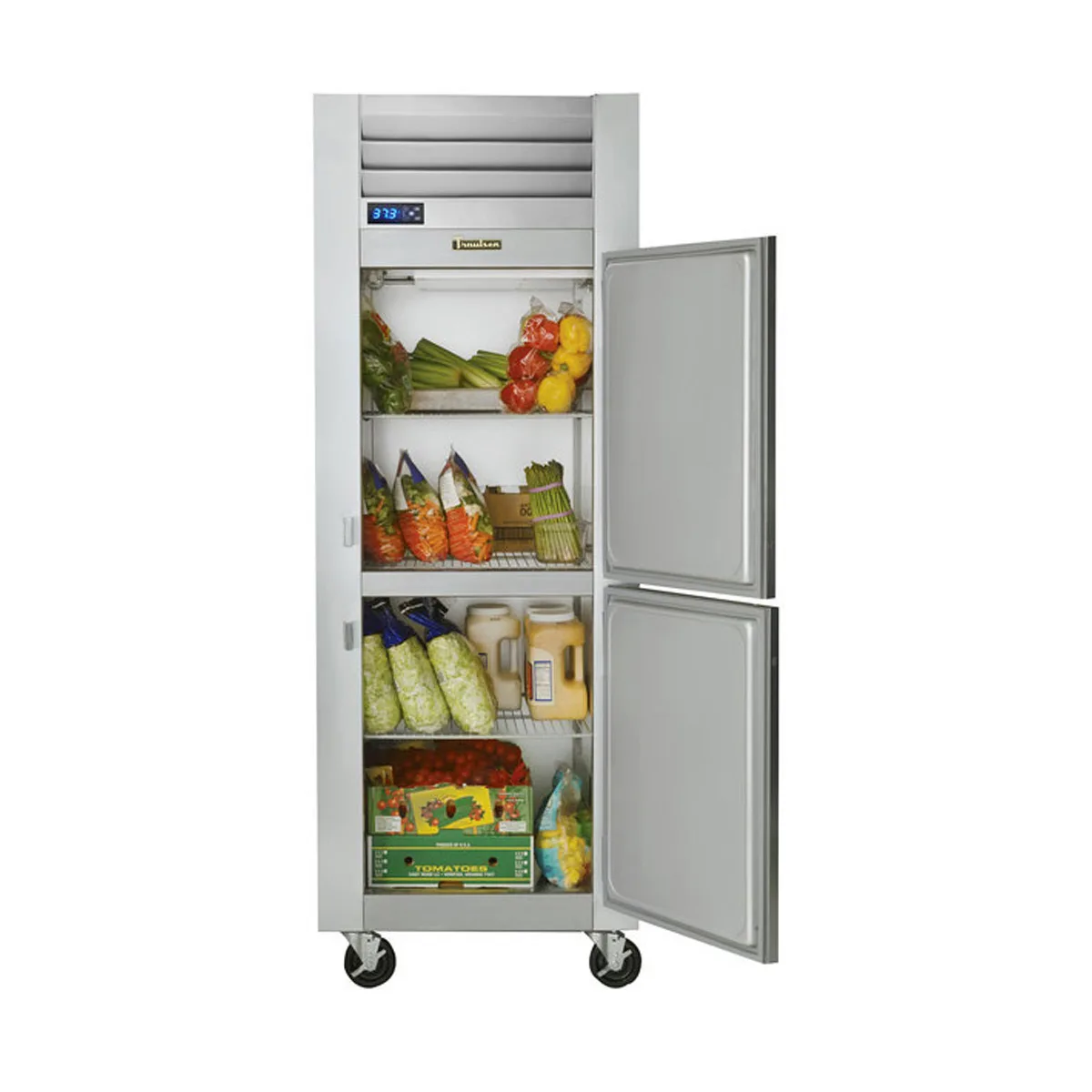 Traulsen G10042-032 30" 1-Section Pass-Thru Refrigerator w/ 4 Half Solid Doors (right hinged), R290, 24.7 cu. ft.
