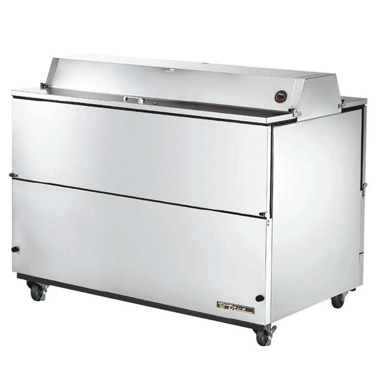 True TMC-58-S-DS-HC 58" Dual Sided Milk Cooler, Forced Air, 16 Crates Capacity
