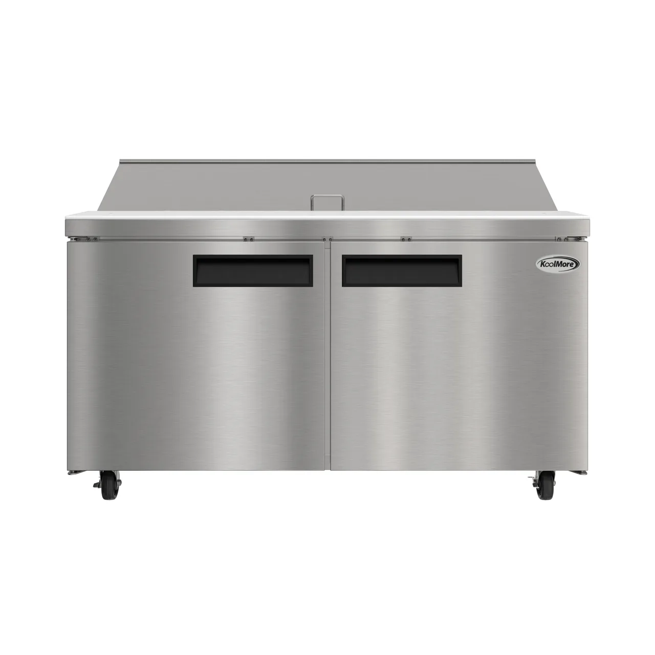 Koolmore KM-PTR60-2D 60" 2-Door Sandwich and Salad Prep Table, 16 Pans