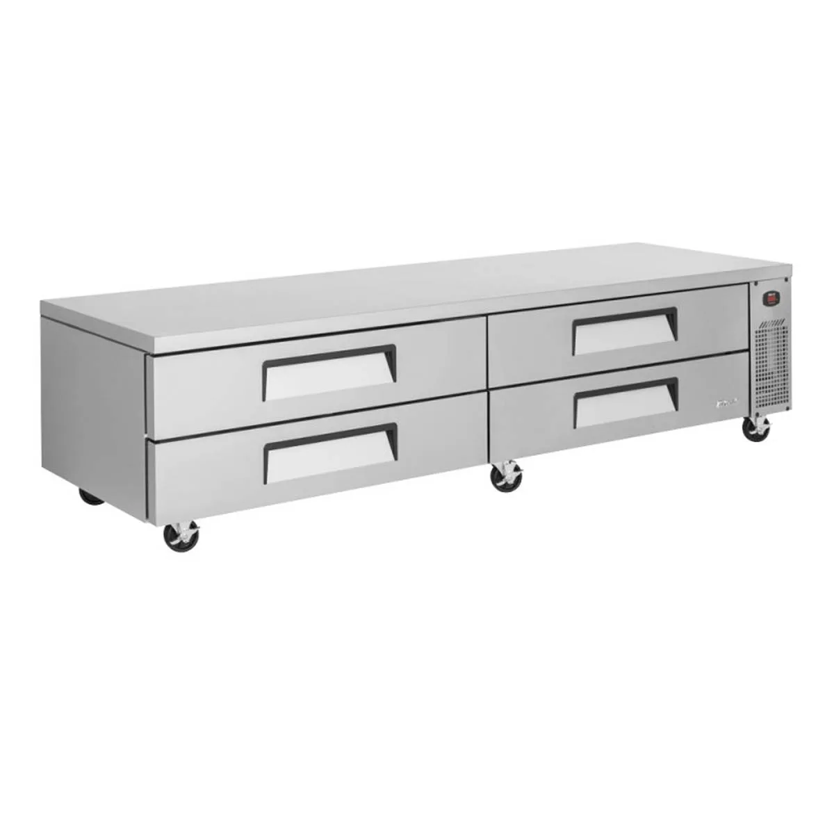 Turbo Air TCBE-96SDR-N 96" 4 Drawers Refrigerated Chef Base, Flat Top, 18.6 cu. ft.