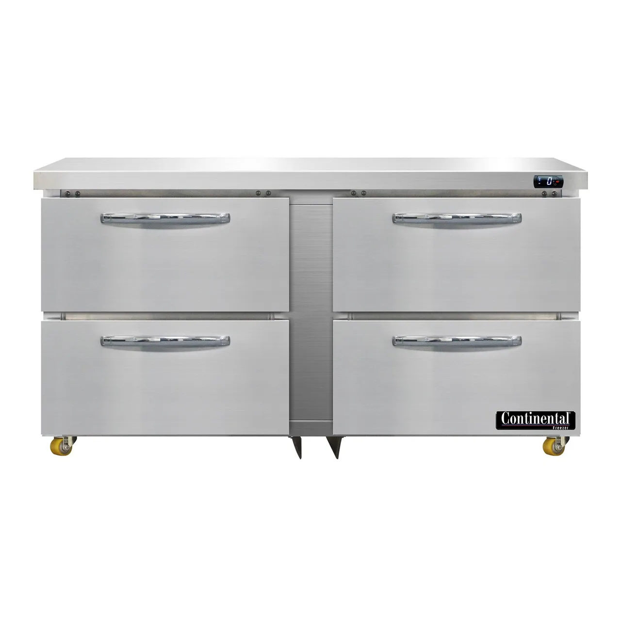 Continental Refrigerator DF60N-U-D 60" 2-Section Undercounter Freezer w/ 4 Drawers, 17 cu. ft.
