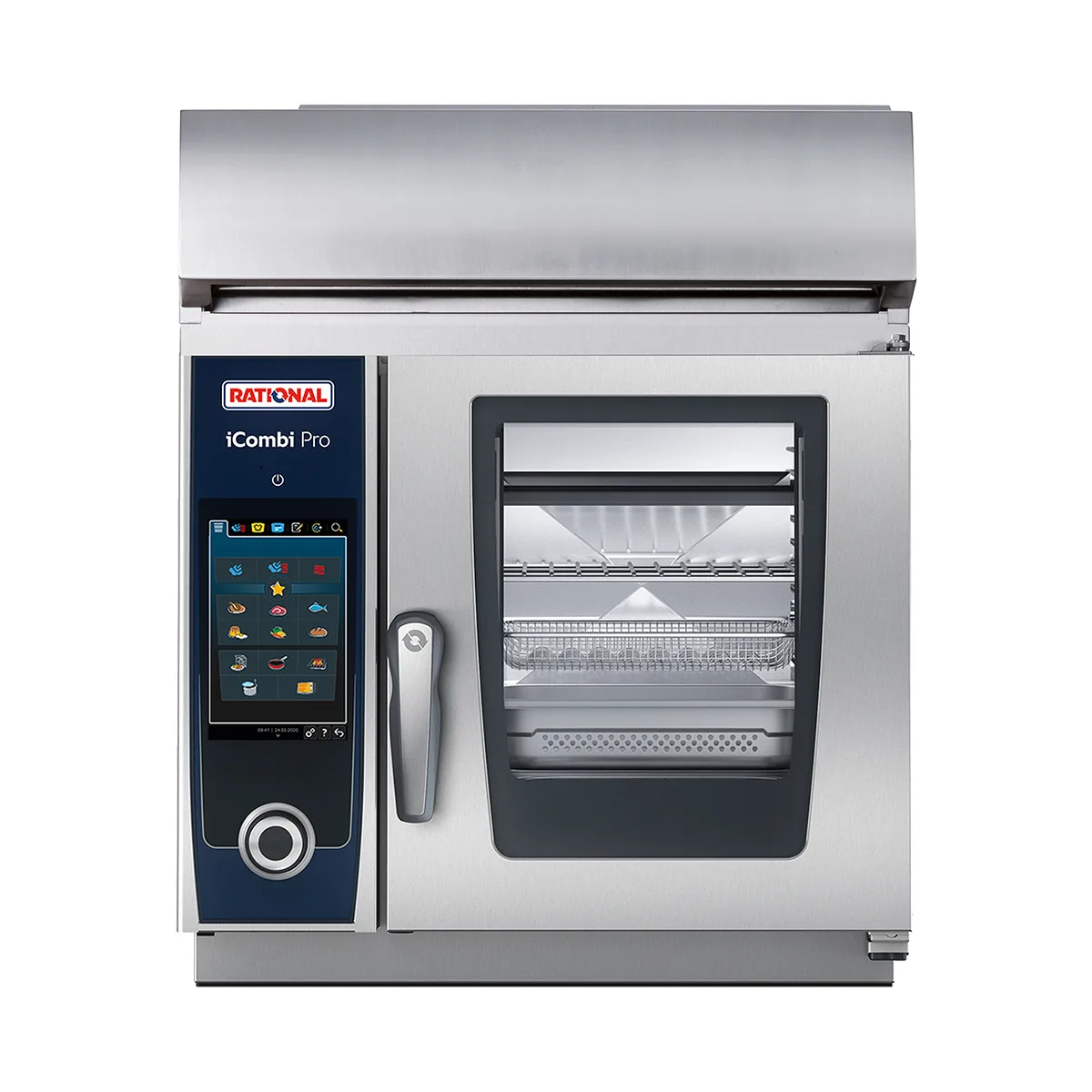 RATIONAL ICP XS E 208/240V 1 PH UV Half Size 4 Pan Electric Combi Oven w/ Touchscreen, UltraVent, Steam Generator