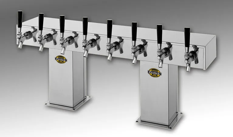 Perlick 4006-16B4 Bridge Tee Draft Beer Dispensing Tower, 13-1/4" Faucet Clearance
