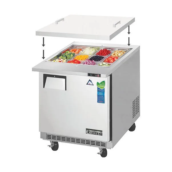 Everest EOTP1 27" One Section Mega Top Sandwich/Salad Prep Table w/ 1 Door, 12 Pans