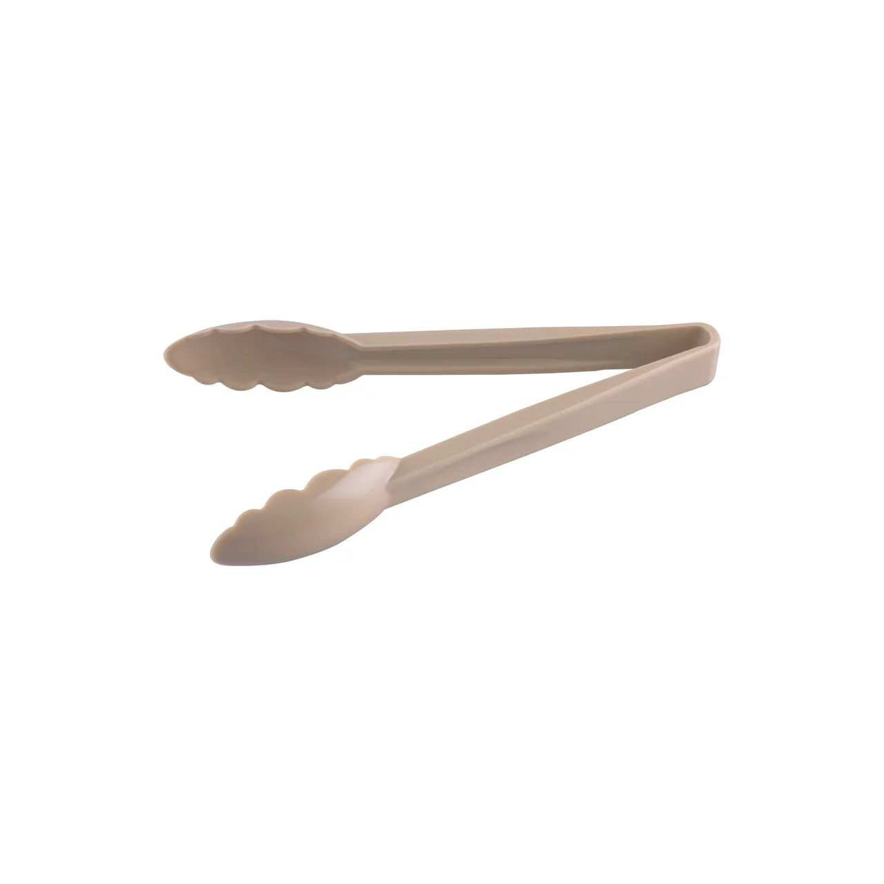 CAC China UTKU-9BG Utility Tongs - 9" Long Plastic Construction, Beige Non-Coated Handle