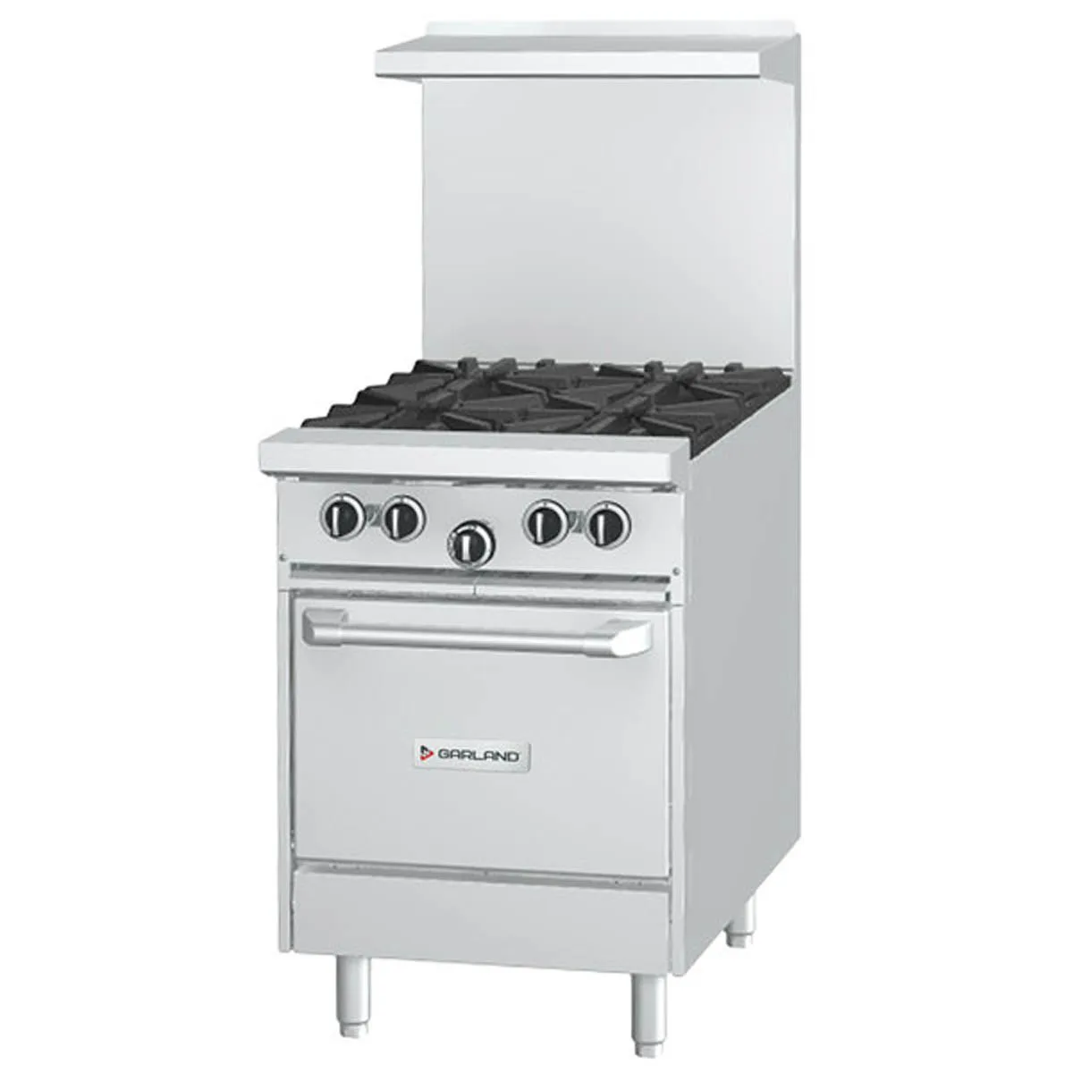 Garland US Range G24-4S 24" Gas Restaurant Range w/ (4) Open Burners, (1) Cabinet Base, 132.000 BTU
