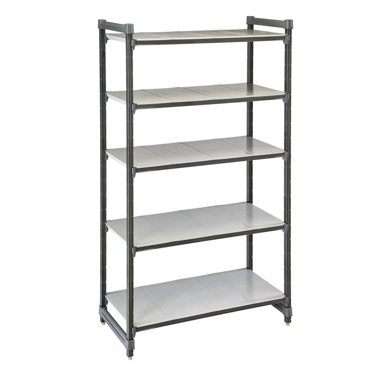 Cambro EXU243684S5480 Camshelving® Elements 5-Shelf Solid Starter Shelving Unit - 24'' x 36'' x 84''