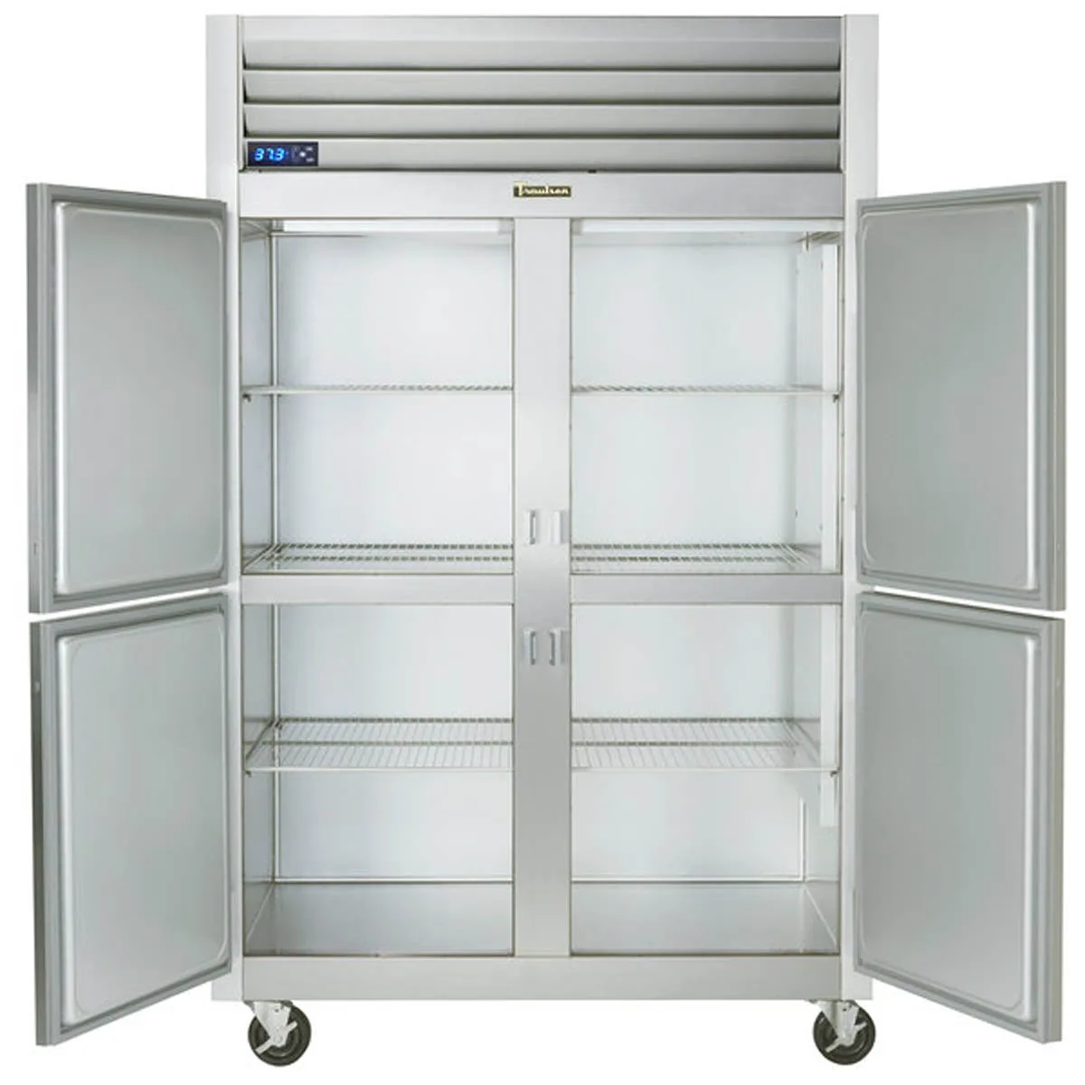 Traulsen G20046-032 52" 2-Section Pass-Thru Refrigerator w/ 8 Half Solid Doors (right/left hinged), 48.87 cu. ft.
