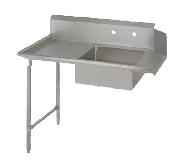 John Boos SDT4-S96SBK-L 96" Straight Soiled Dishtable w/ Left Table, Pre-Rinse Sink, 10" Backsplash