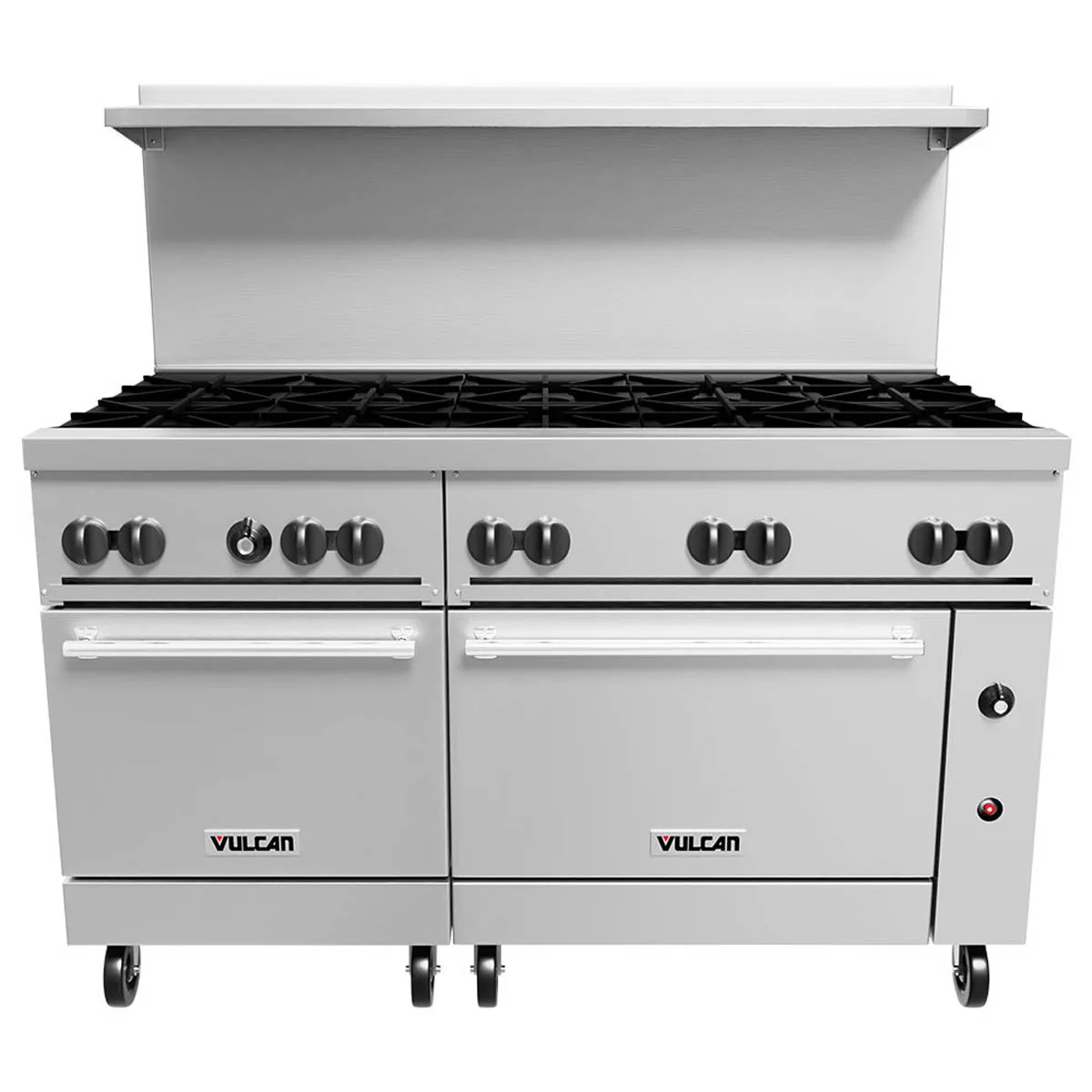 Vulcan 60SC-10B 60" Gas Restaurant Range w/ (10) Open Burners, (1) Standard Oven, (1) Convection Oven, 358.000 BTU
