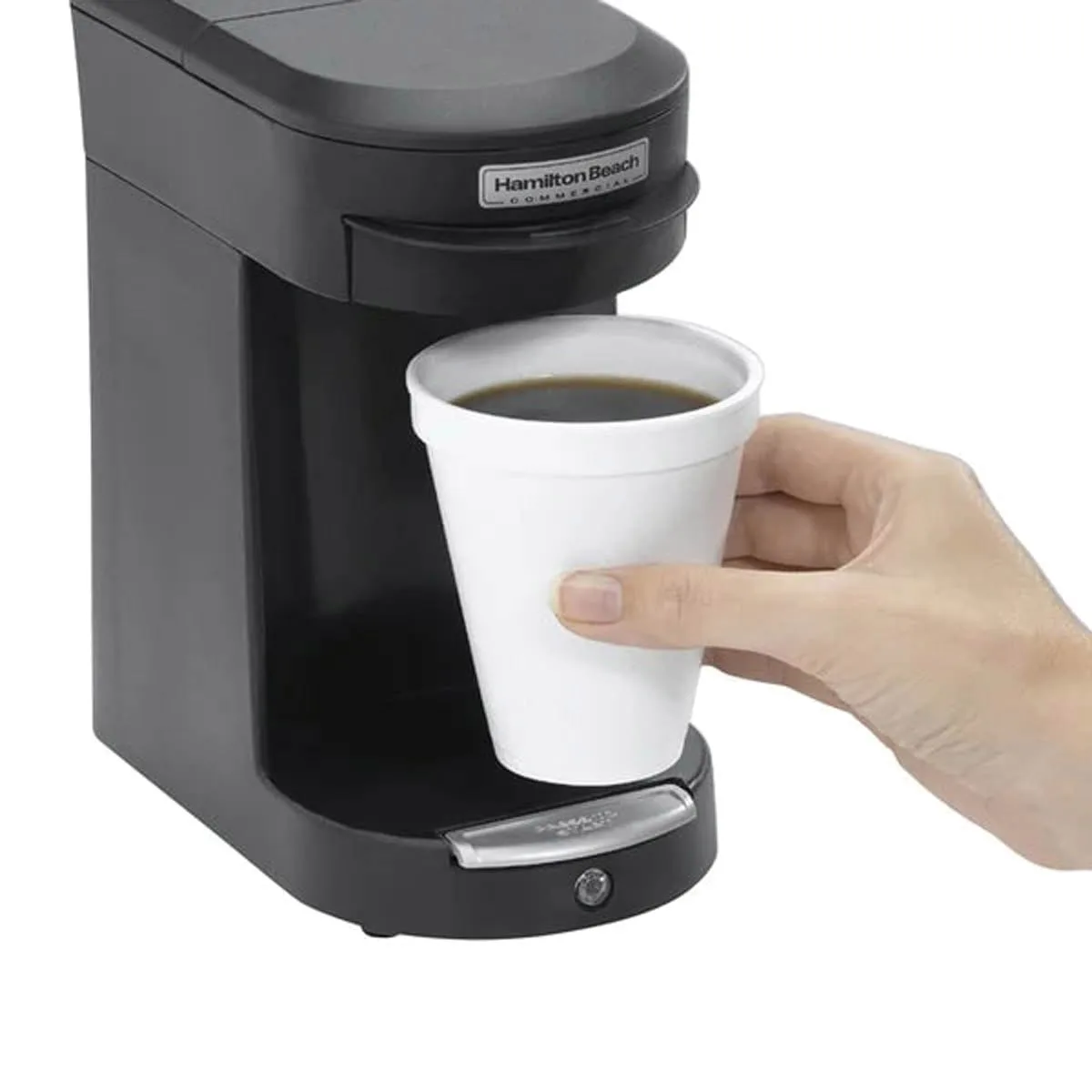 Hamilton Beach HDC200B Stainless Steel Front Loading Pod Coffee Maker, 500W/120V - Black
