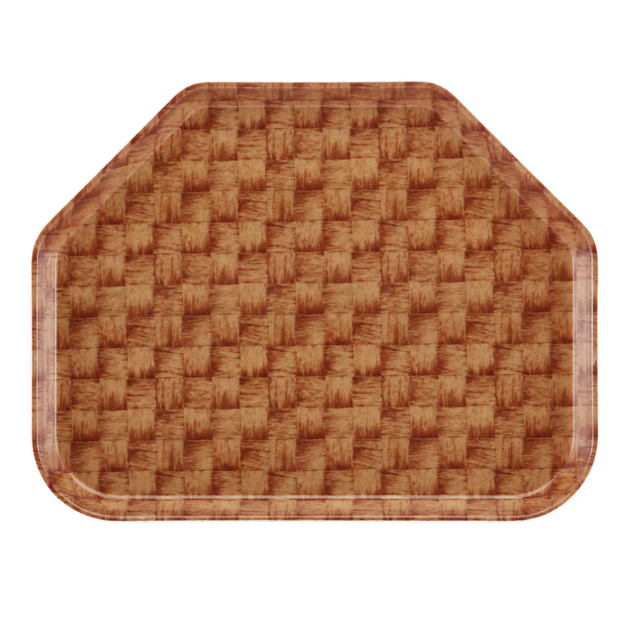 Cambro 1520TR301 Trapezoid Tray, 14‑9/16" x 19‑1/2", Fiberglass, Wood Basketweave, NSF