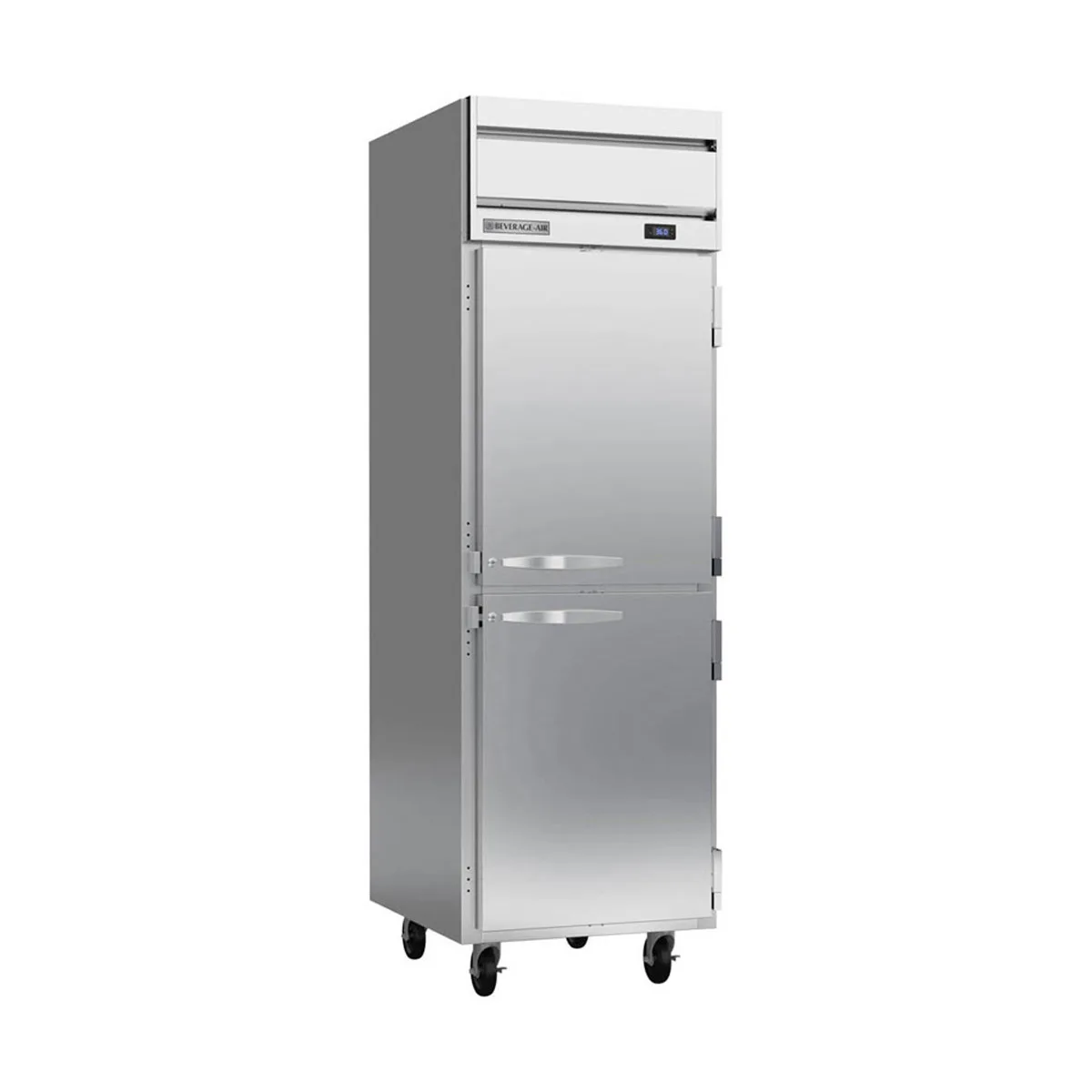 Beverage Air HR1HC-1HS 26" 1-Section Reach-In Refrigerator w/ 2 Solid Half Doors, Top Mount, 1/4 hp, 21 cu. ft.