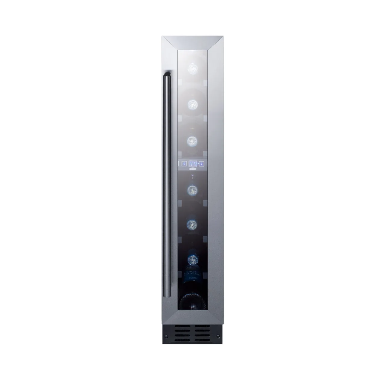 Summit SWC007 6" Glass Door Wine Refrigerator, Single Temperature, 7 Bottles