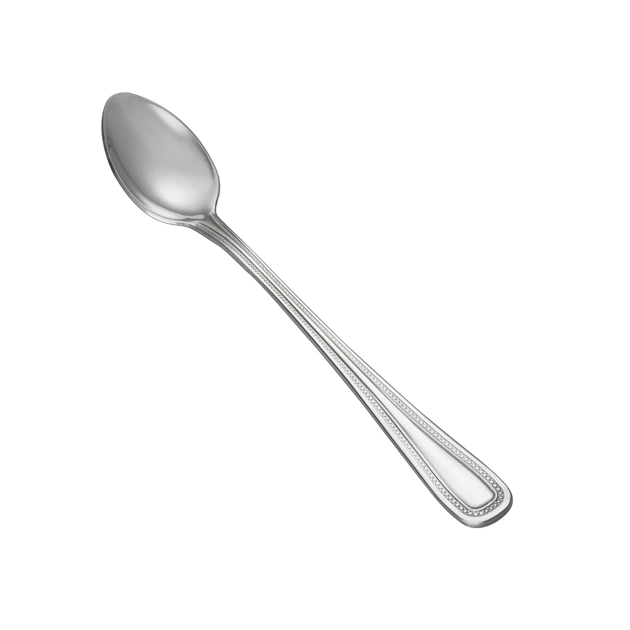 CAC China 3008-02 Black Pearl Iced Tea Spoon, 7-1/8" Length, 18/0 Stainless Steel - 1 Dozen