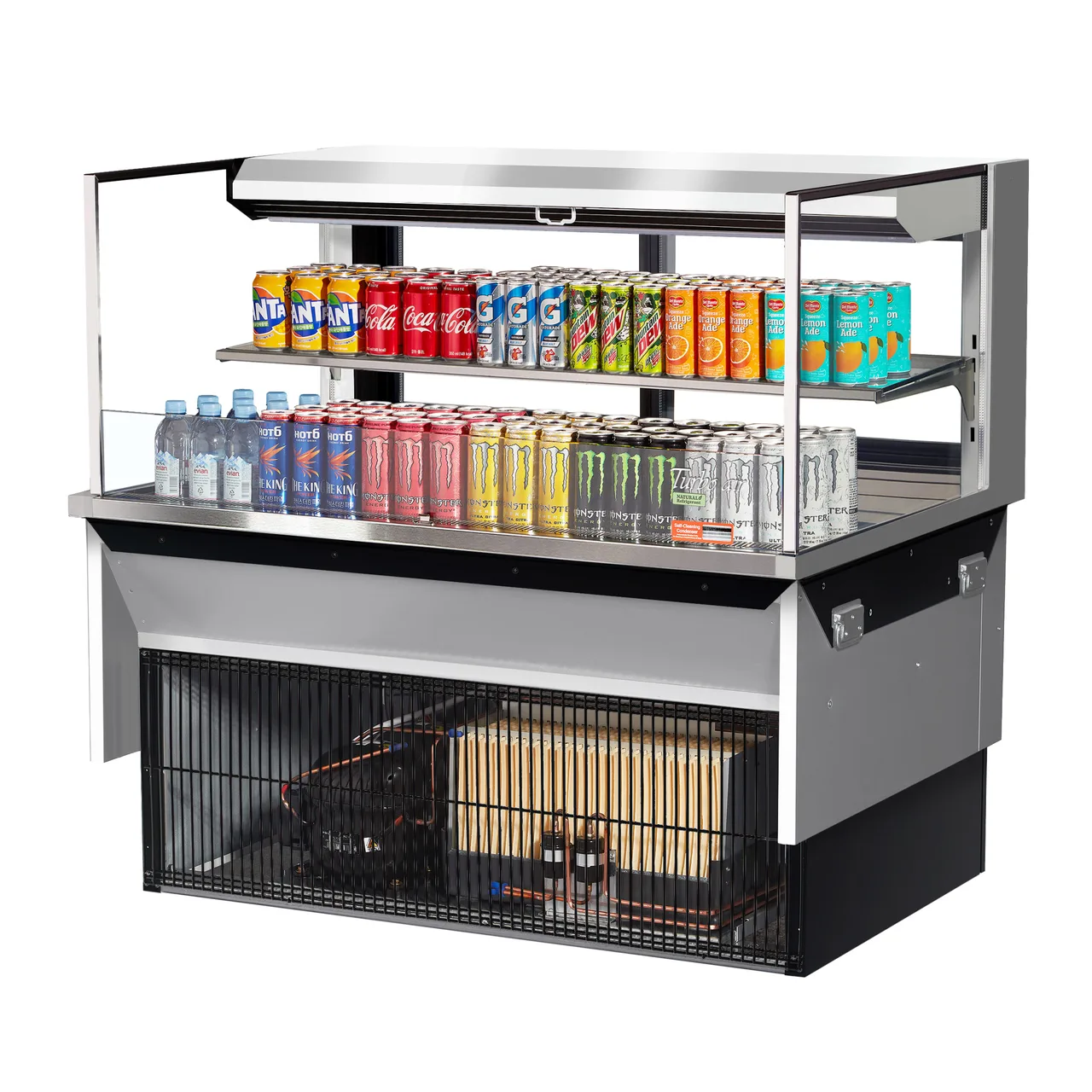 Turbo Air TOM-48L-UFD-S-2SI-N 48" Drop In Open Refrigerated Deli Display Case