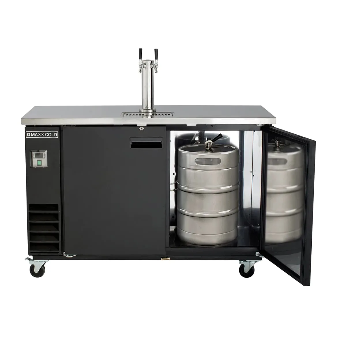 Maxx Cold MXBD48-1BHC 47" Draft Beer Cooler w/ 2 Kegs, 10.5 cu. ft., 1 Dual-Tap Tower