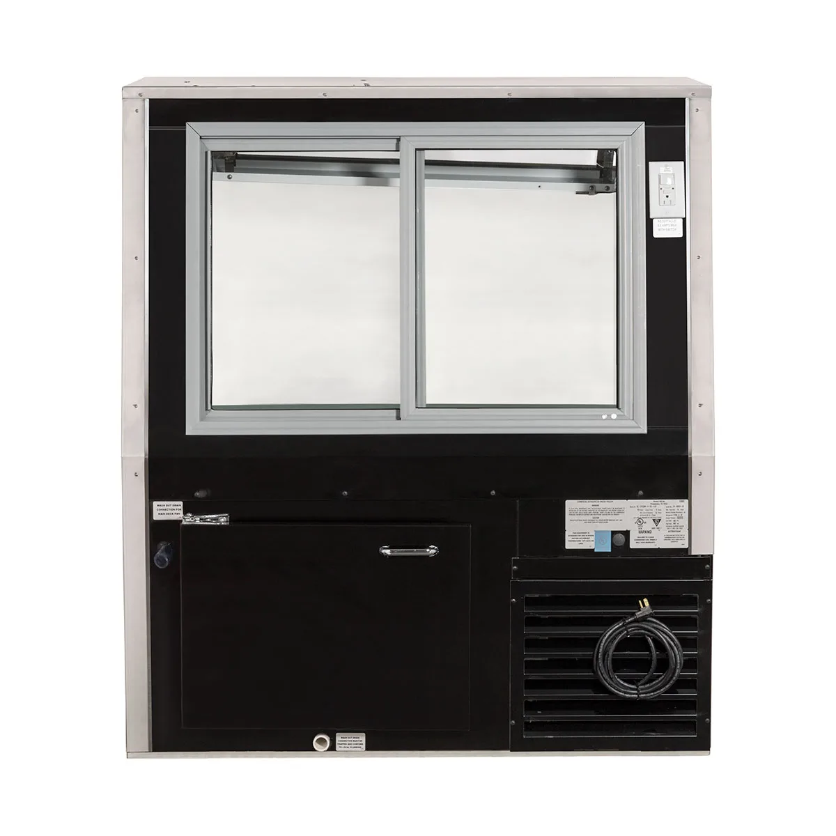 Howard-McCray SC-CFS34N-4-BE-LED 48" Flat Refrigerated Seafood Display Case, Black