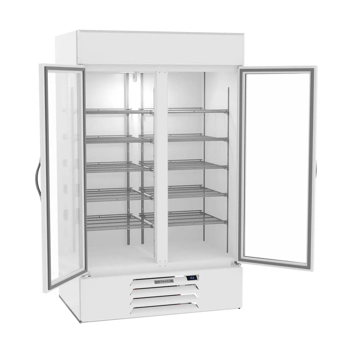 Beverage-Air MMF44HC-1-W 47" 2 Glass Door Merchandiser Freezer in White, 44. cu. ft.